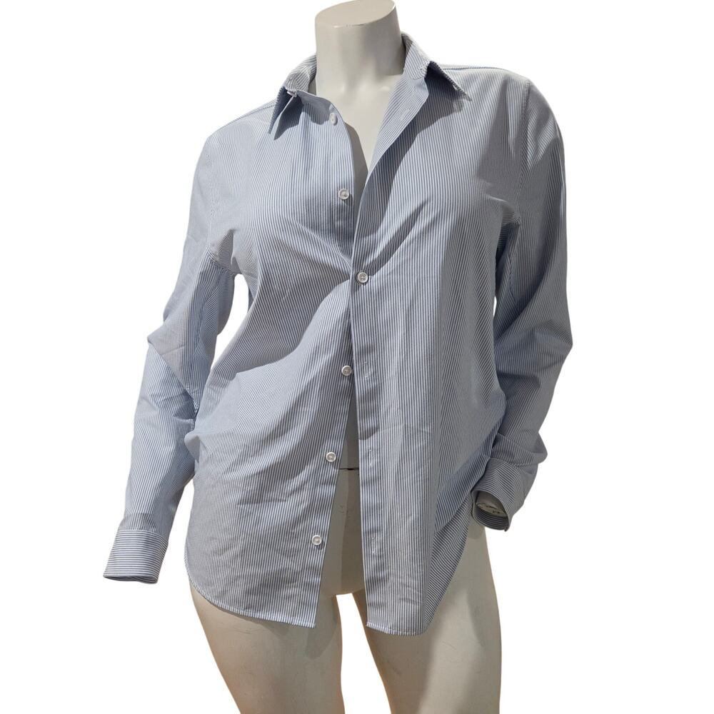 Lululemon Venture long sleeve shirt men sz L blue stripe